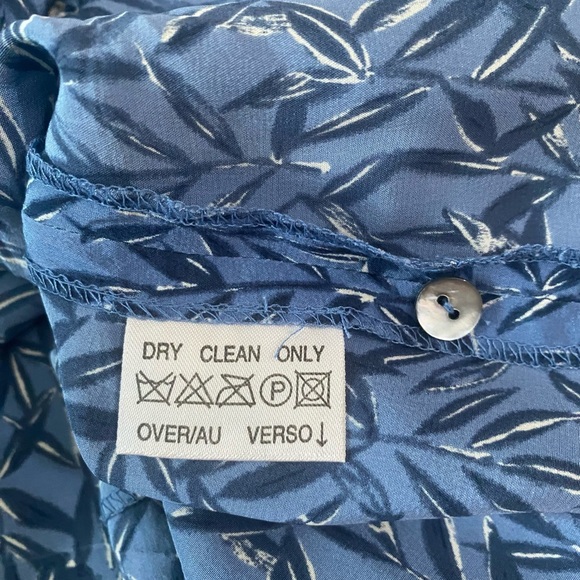 Vintage Liz Claiborne Collection 100% Silk Button Up Shirt Blouse Short Sleeve - Picture 9 of 11